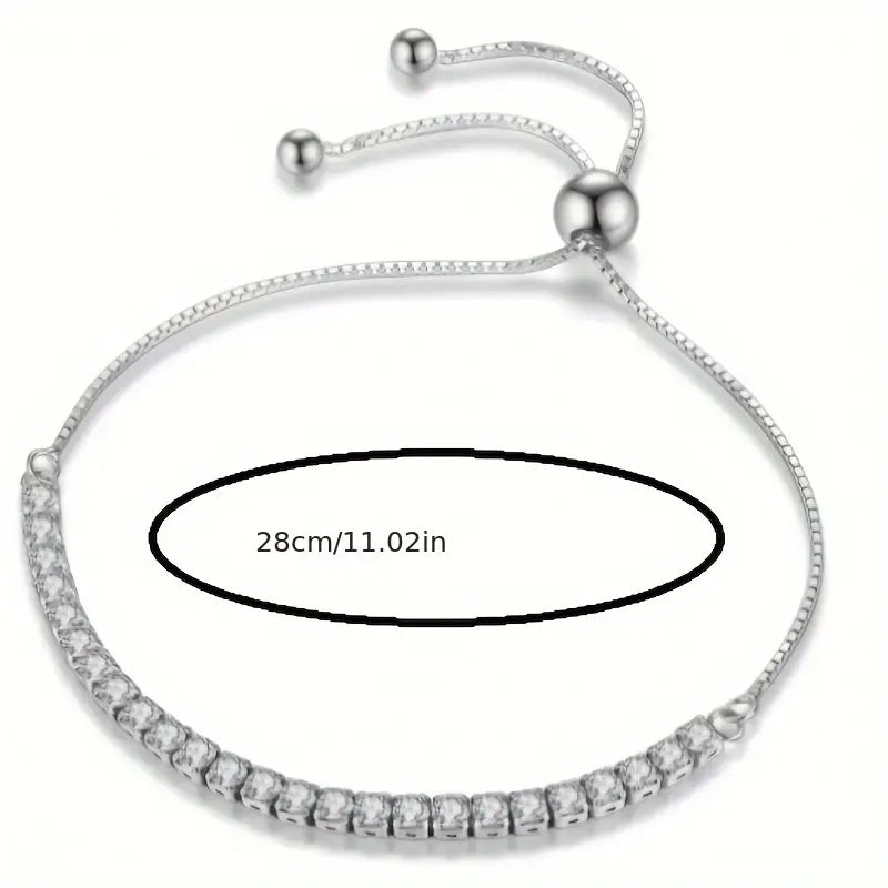 Sterling Silver Cubic Zirconia Tennis Bracelet