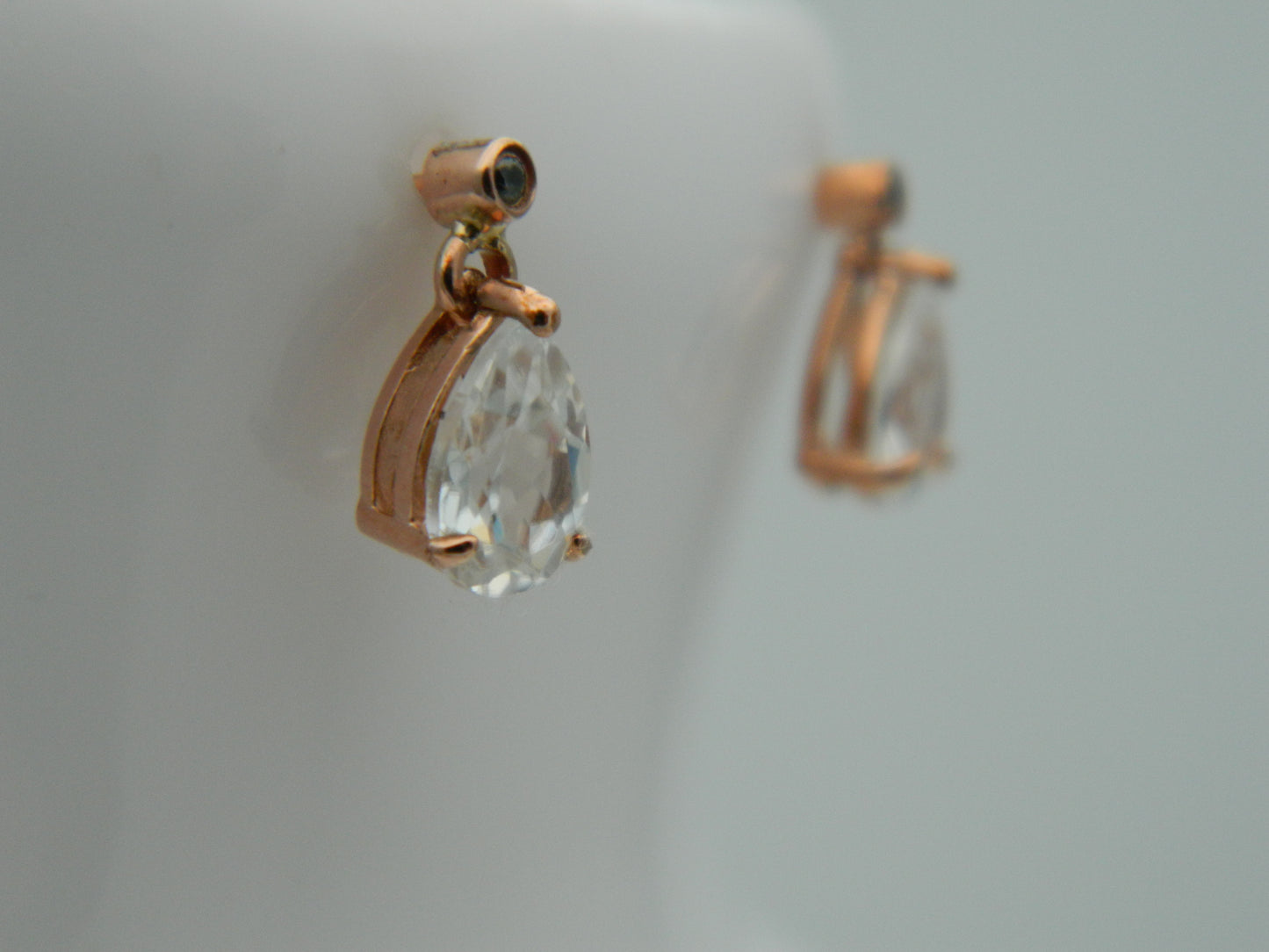 Clogau 9ct Rose Gold Fairy Zircon Drop Earrings