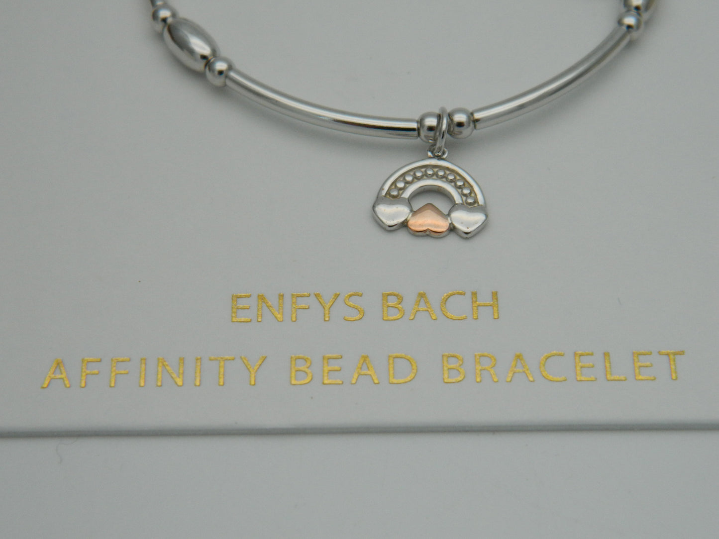 Clogau Sterling Silver & 9ct Rose Gold Enfys Bach Topaz Affinity Beaded Stretch Bracelet 17cm