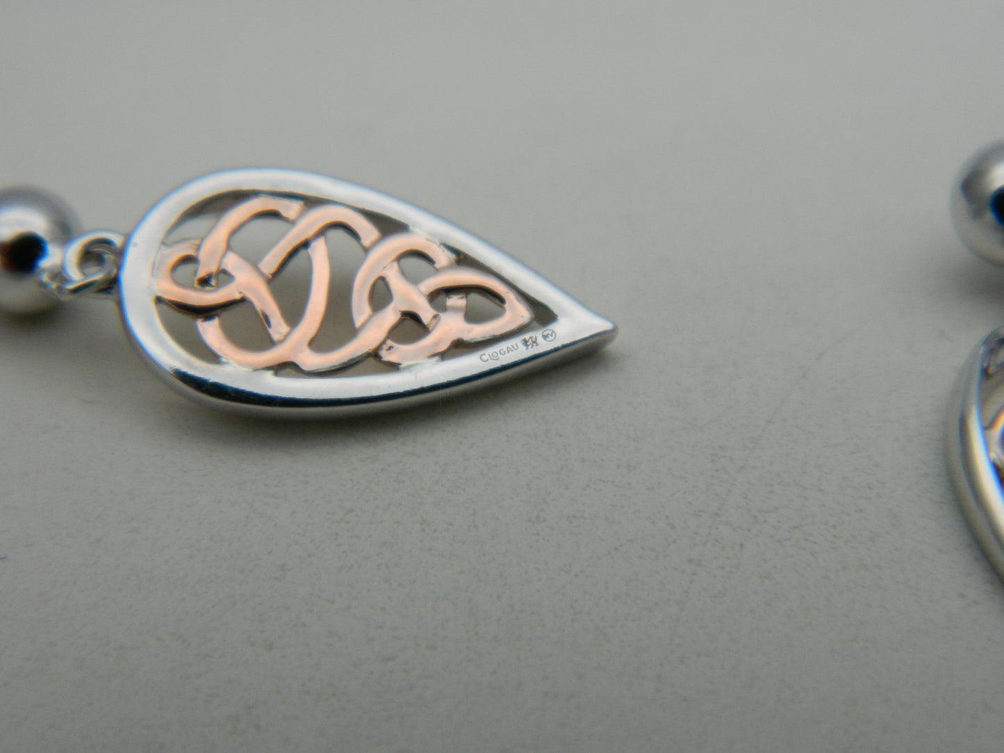 Clogau Sterling Silver & 9ct Rose Gold Welsh Royalty Earrings