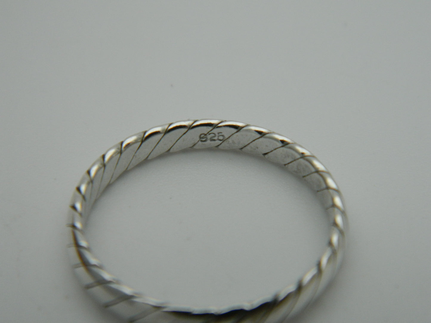 Sterling Silver 3mm Interwoven Unisex Friendship Ring size L, N or R