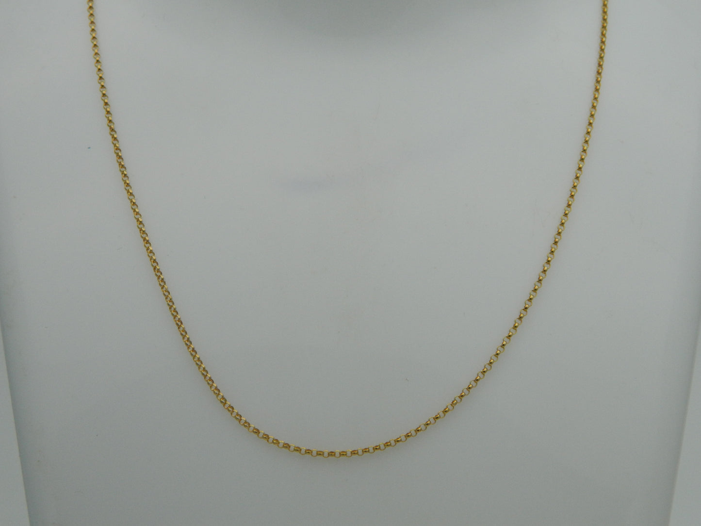 Clogau 9ct Yellow Gold 46cm Trace Chain with Rose Gold Clogau Tag