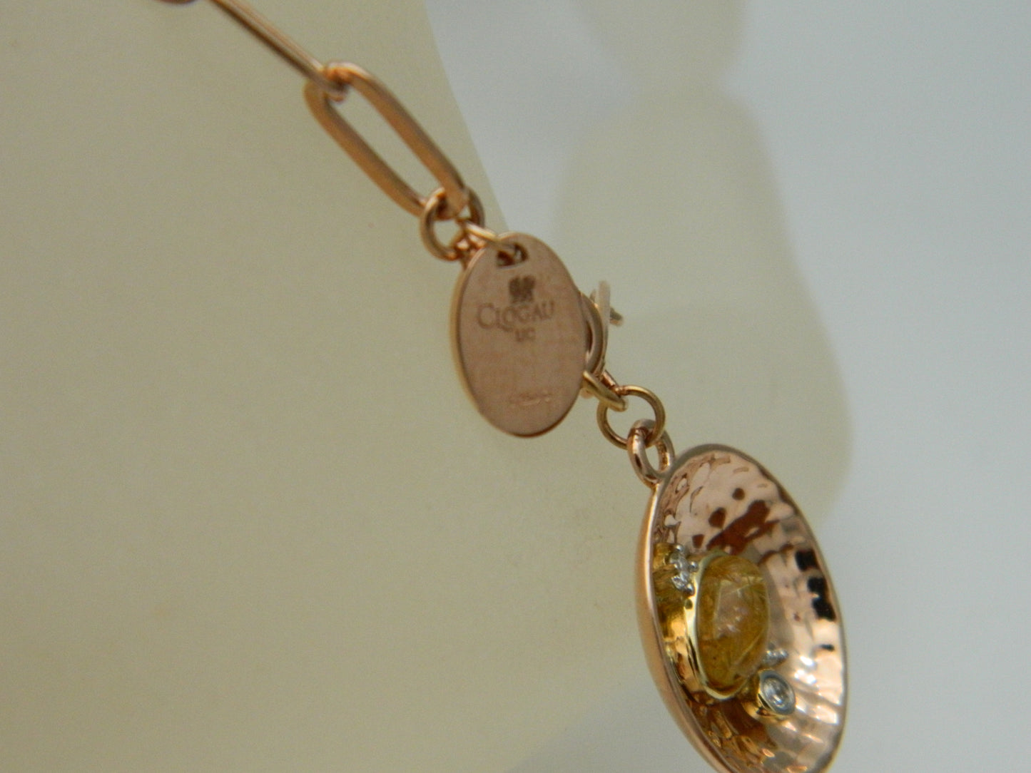 Clogau 18ct Rose Gold Panning for Gold Rutilated Quartz & Diamond Bracelet RRP £1,290.00