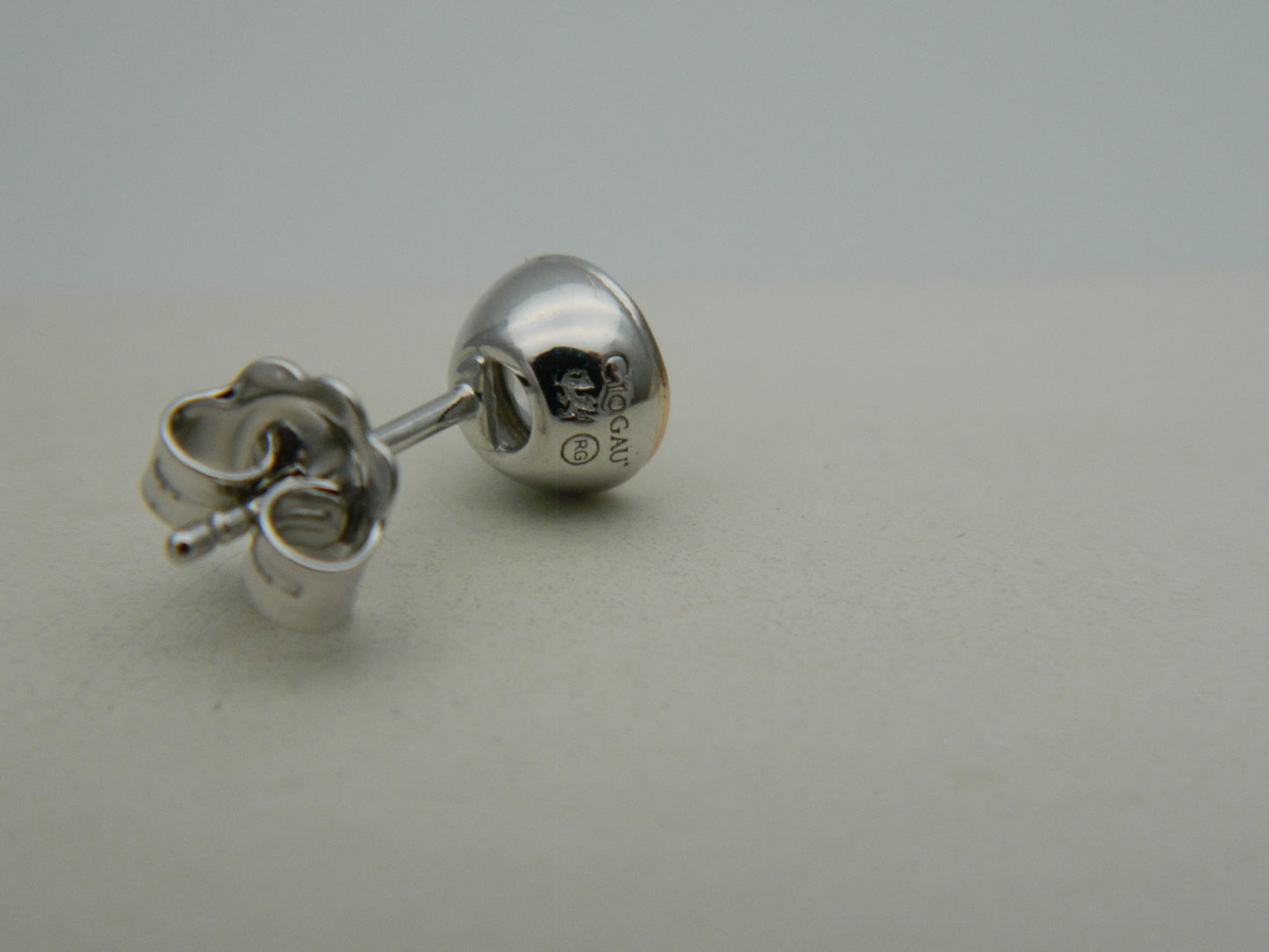 Clogau Sterling Silver & 9ct Rose Gold Zircon April Birthstone Stud Earrings