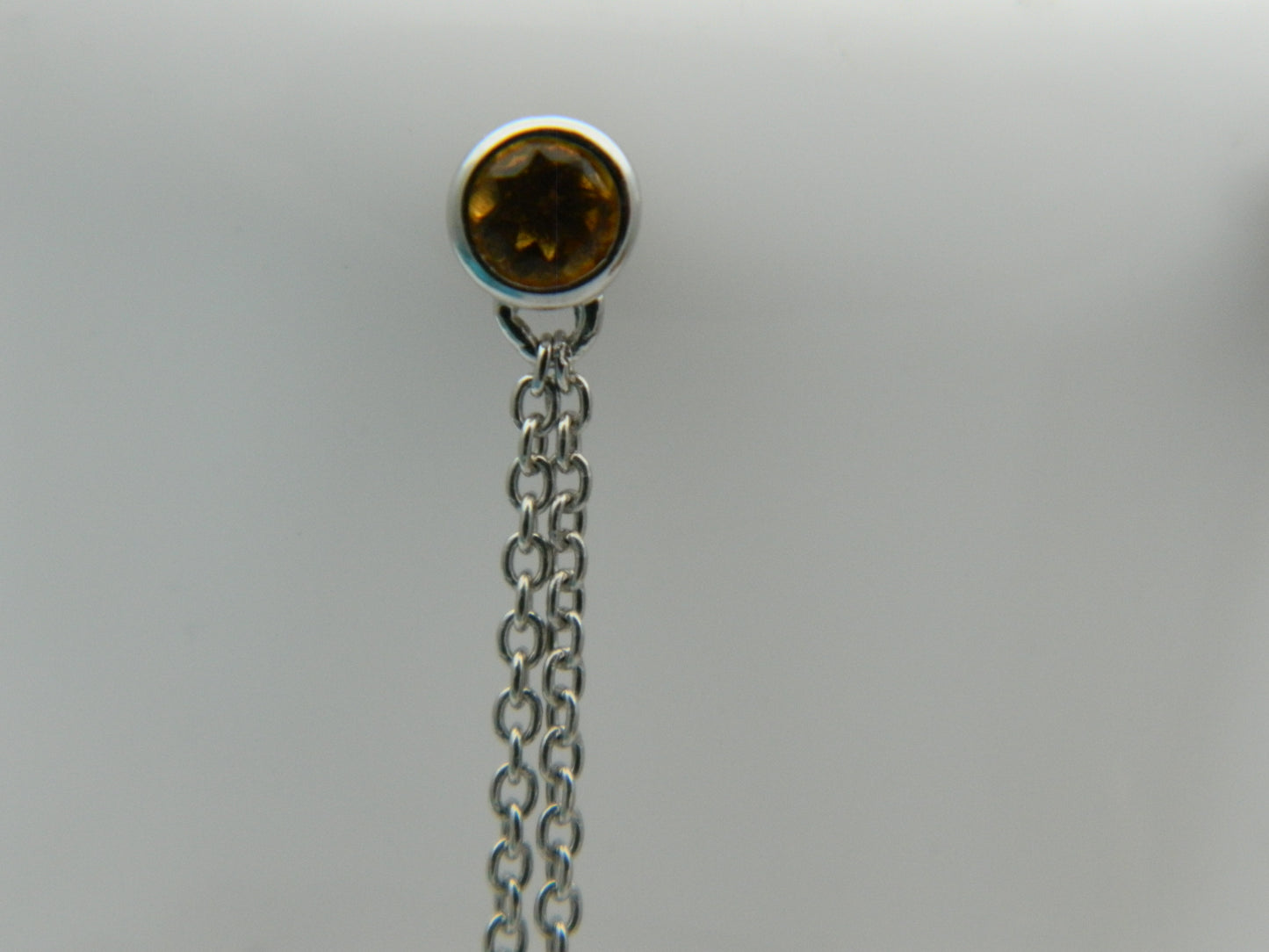 Clogau Sterling Silver & 9ct Rose Gold 'Out Of This World' Citrine Drop Earrings
