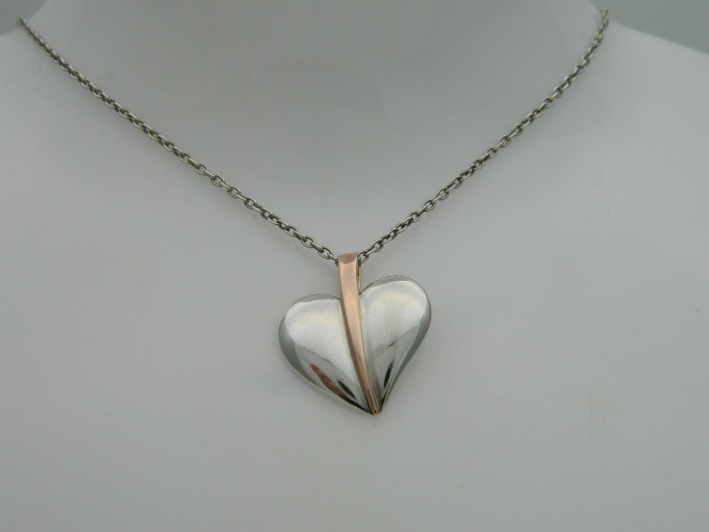 Clogau Sterling Silver & 9ct Rose Gold Love Vine Heart Pendant (Used)