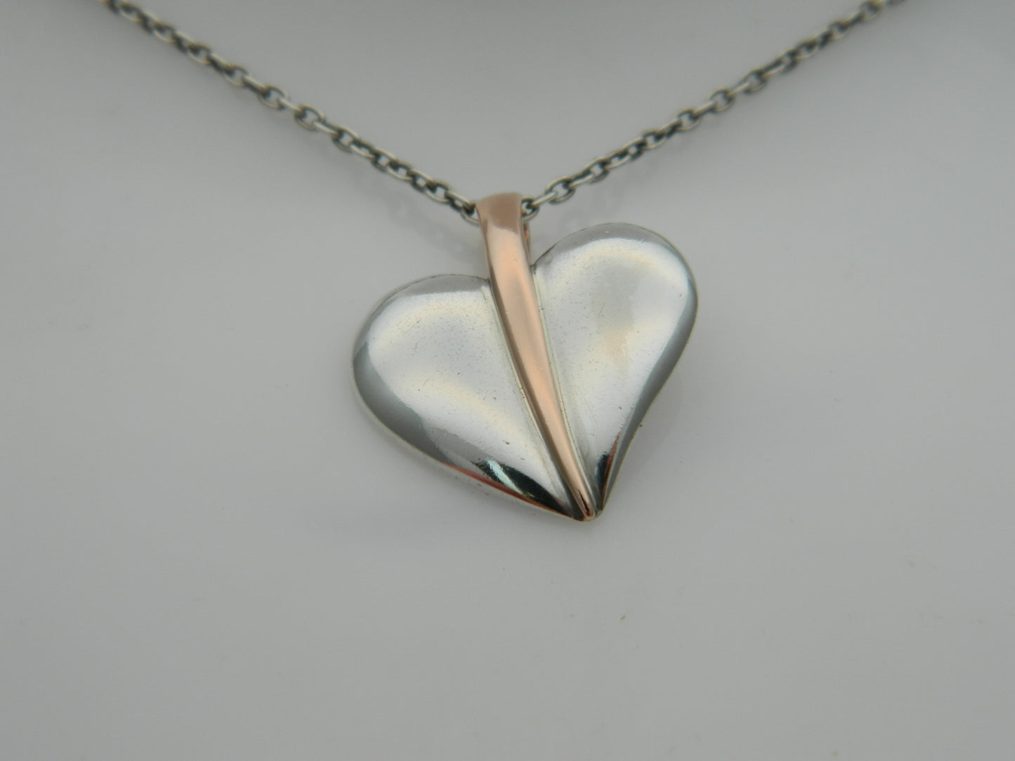 Clogau Sterling Silver & 9ct Rose Gold Love Vine Heart Pendant (Used)