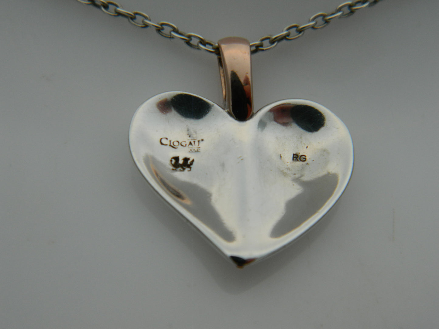 Clogau Sterling Silver & 9ct Rose Gold Love Vine Heart Pendant (Used)