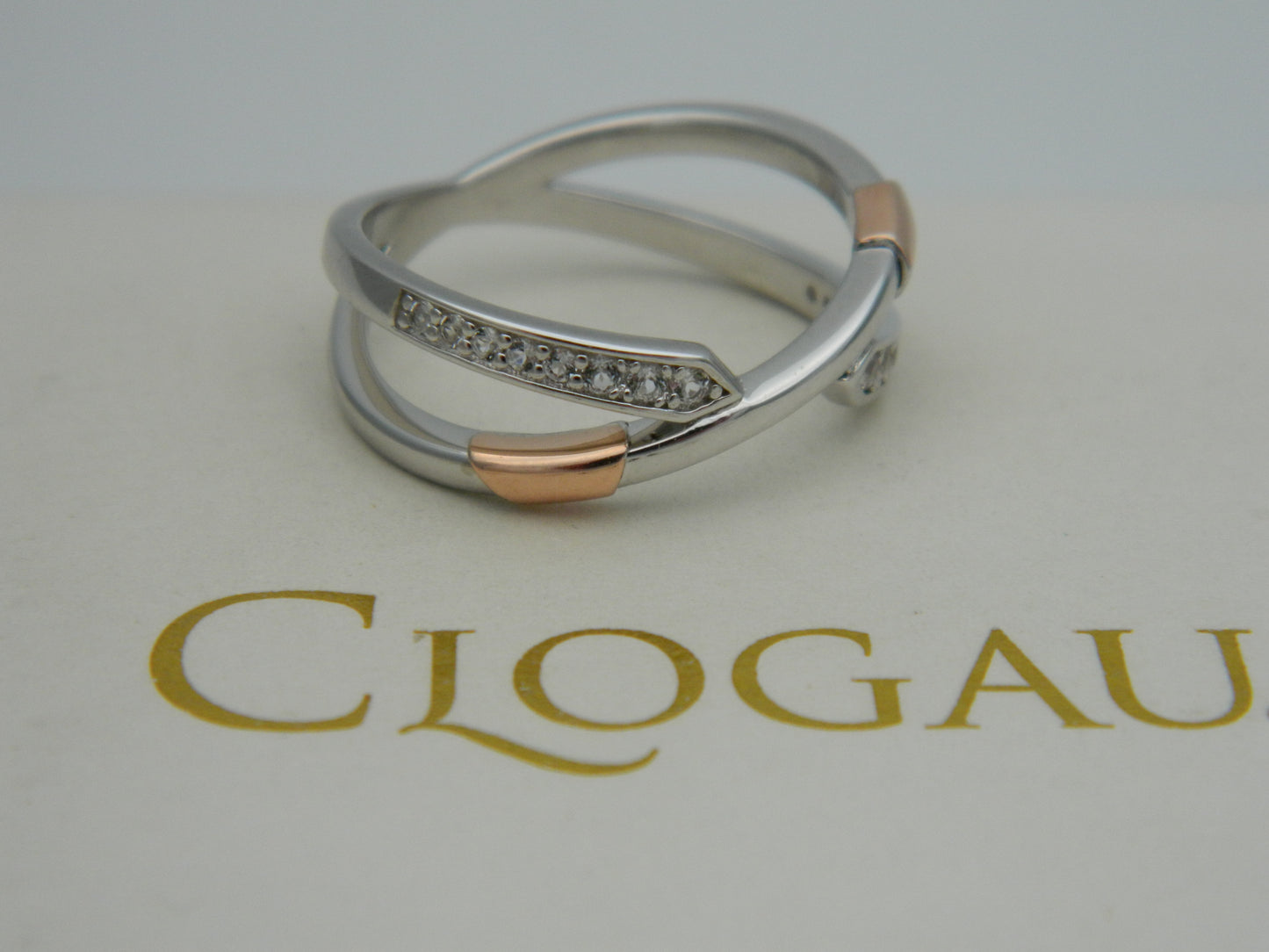 Clogau Sterling Silver & 9ct Rose Gold Showstopper Topaz Ring RRP £420.00 size M