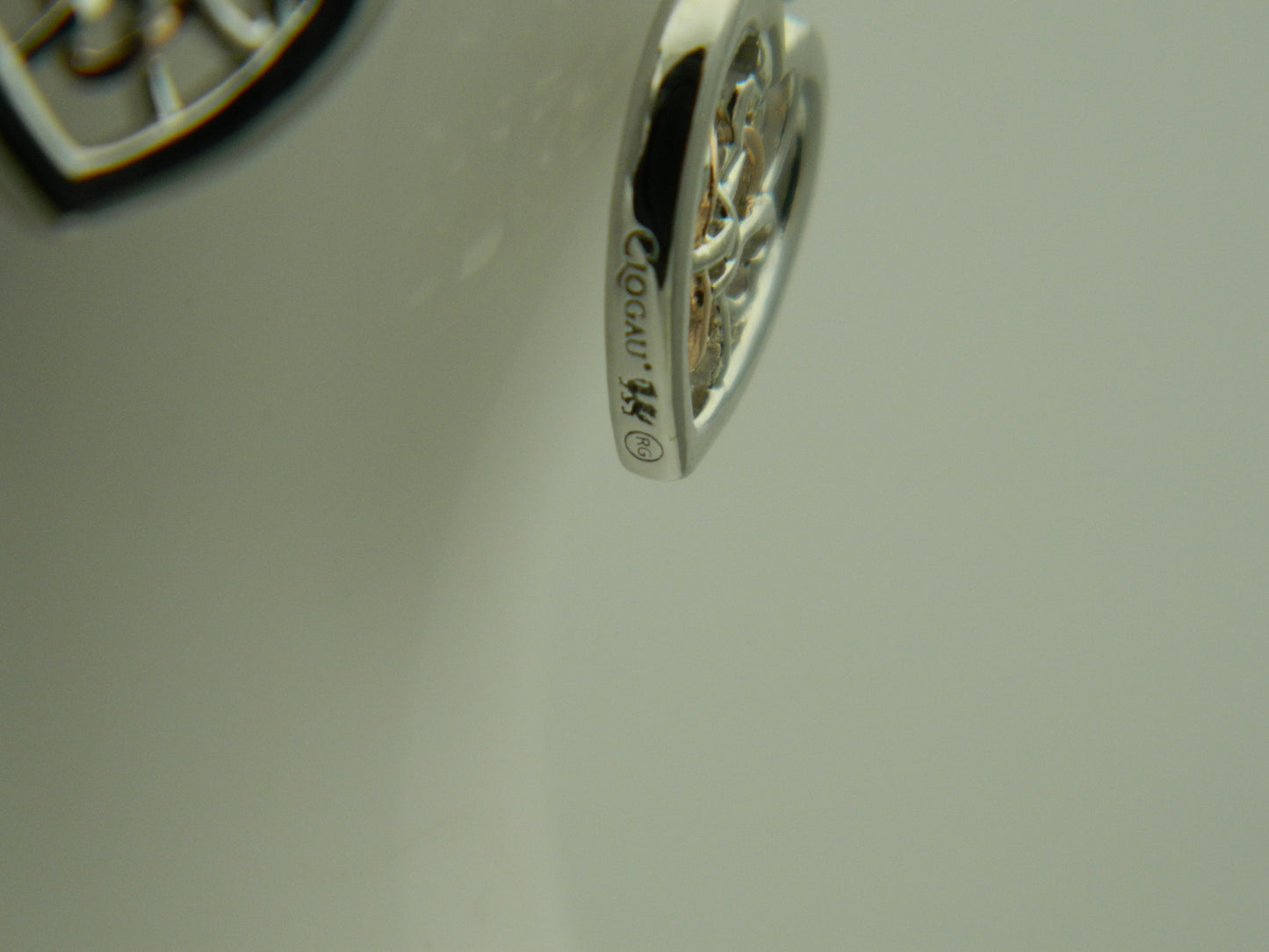 Clogau Sterling Silver & 9ct Rose Gold Welsh Royalty Heart Stud Drop Earrings