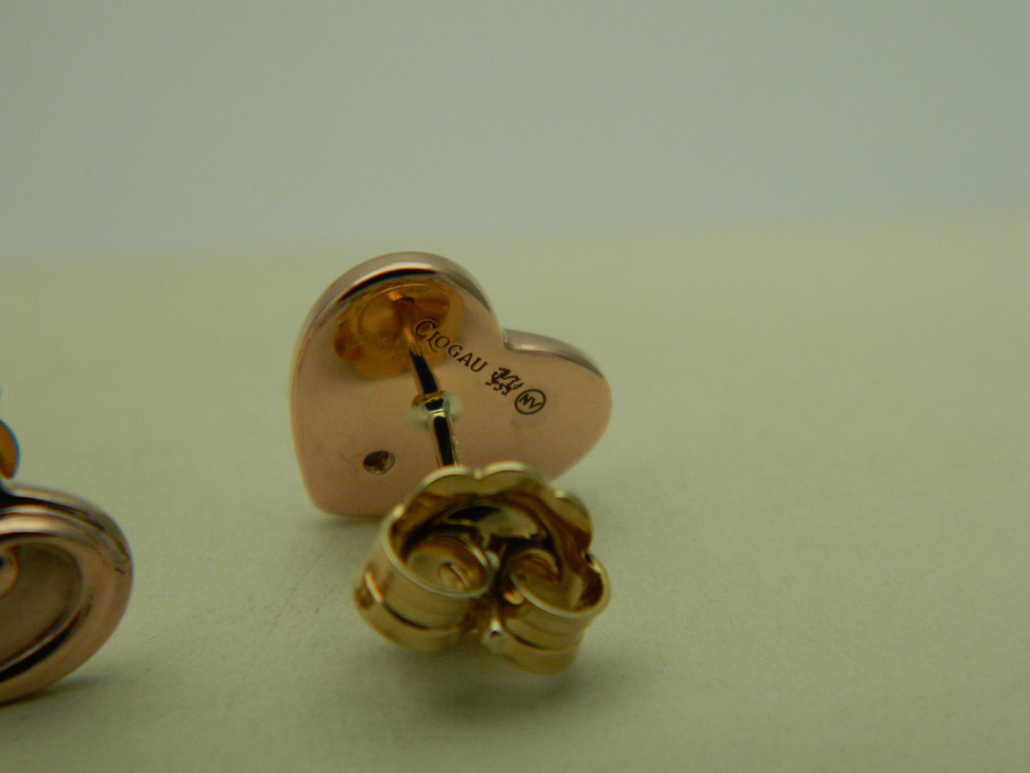 Clogau 9ct Rose Gold Tree of Life Heart Diamond Stud Earrings