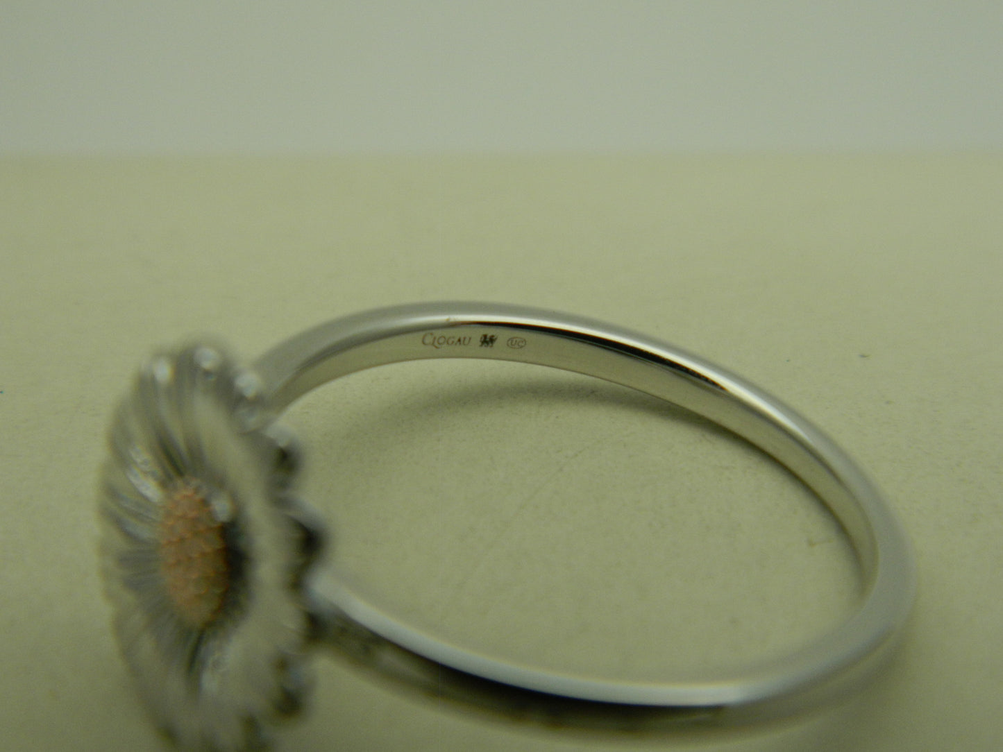 Clogau Sterling Silver & 9ct Rose Gold Daisy Ring size J, K, O, Q or R