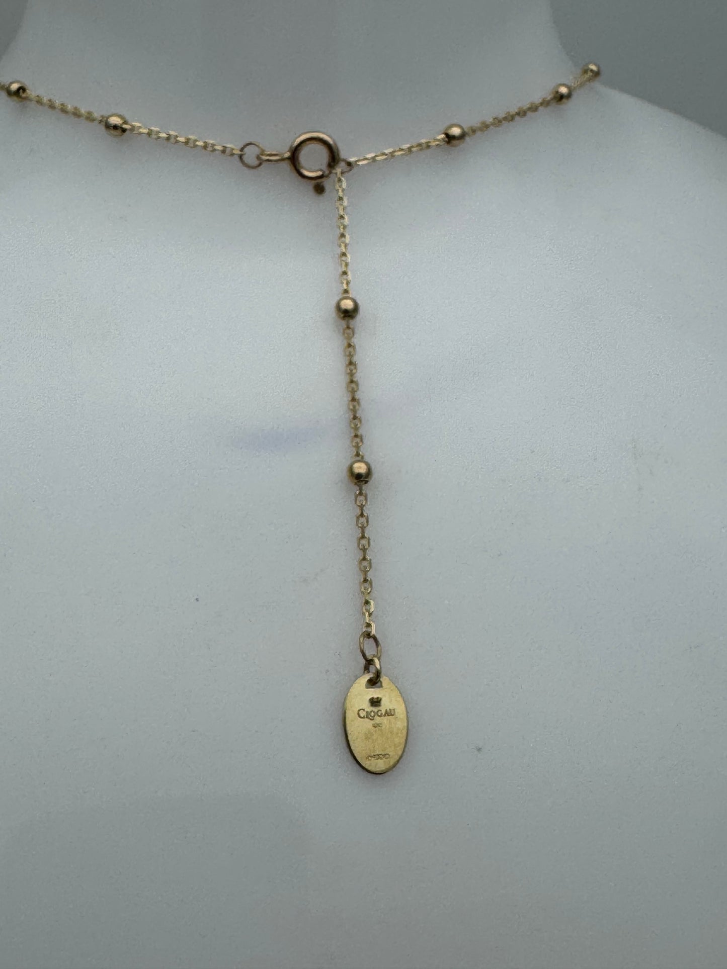 Clogau 9ct Yellow & Rose Gold Insignia Drop Necklace RRP £860.00