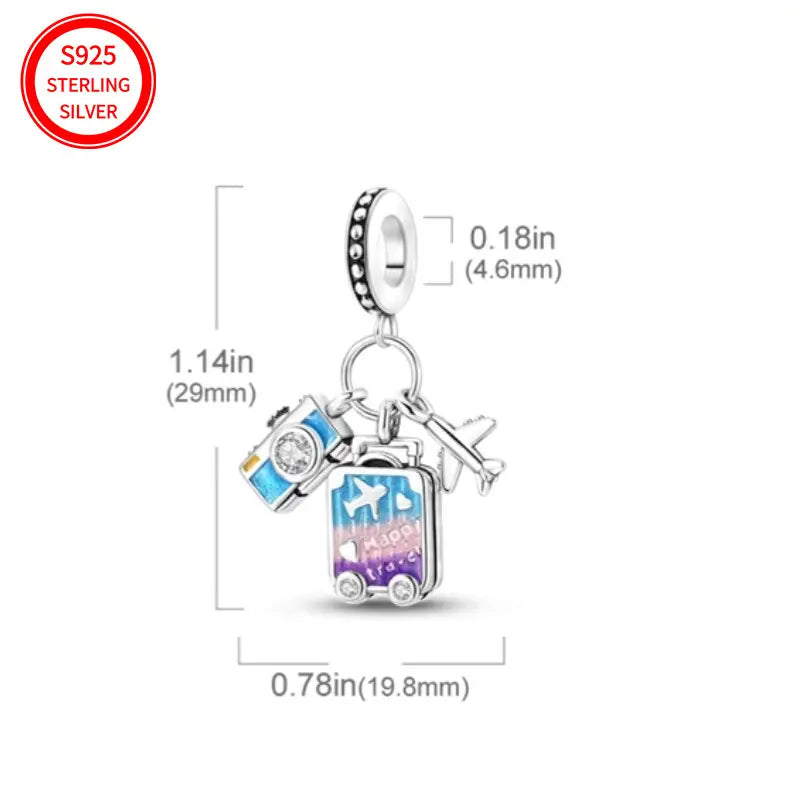 Sterling Silver Holiday Bead Charm