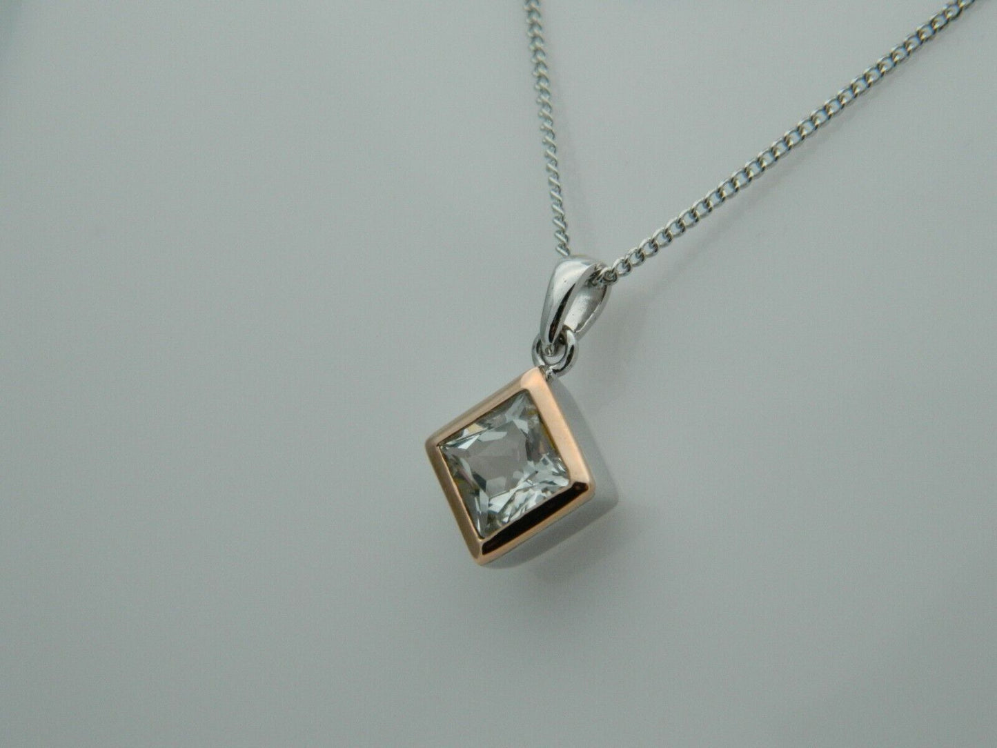 Clogau Sterling Silver & 9ct Rose Gold Welsh Royalty Topaz Pendant