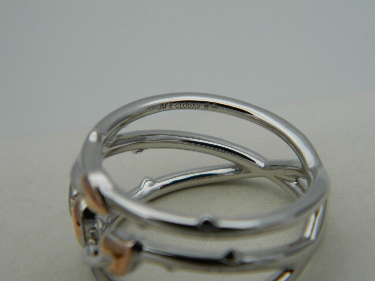 Clogau Sterling Silver & 9ct Rose Gold Betrayal Triple Heart Ring