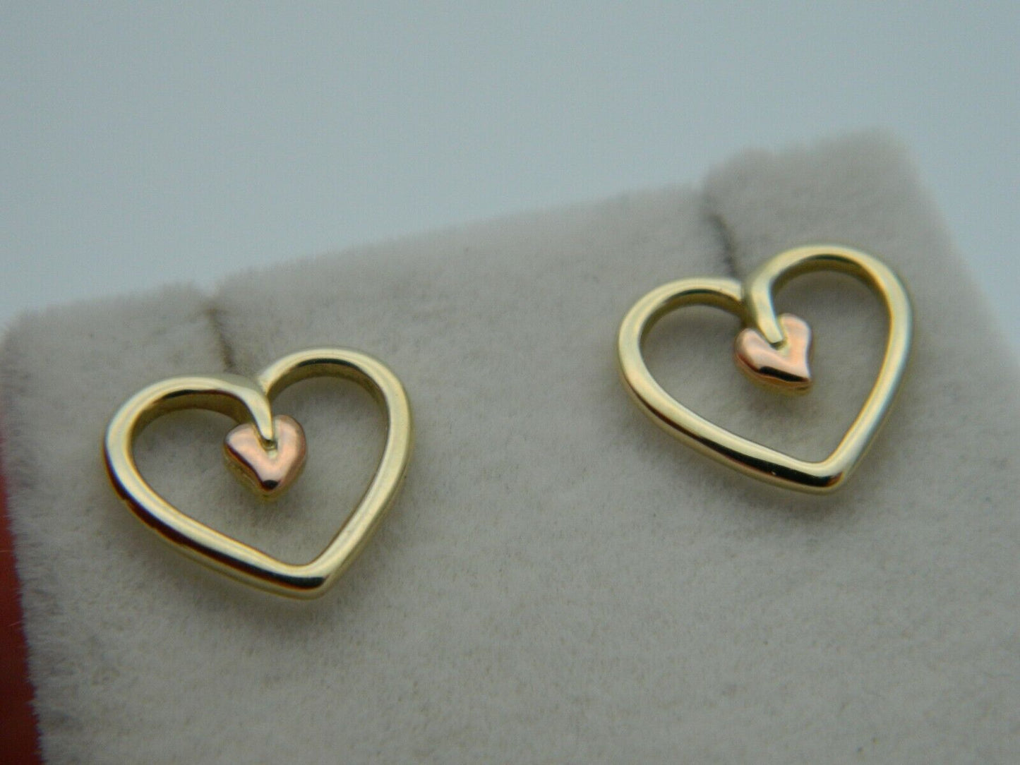 Clogau 9ct Yellow & Rose Gold Tree of Life Heart Stud Earrings