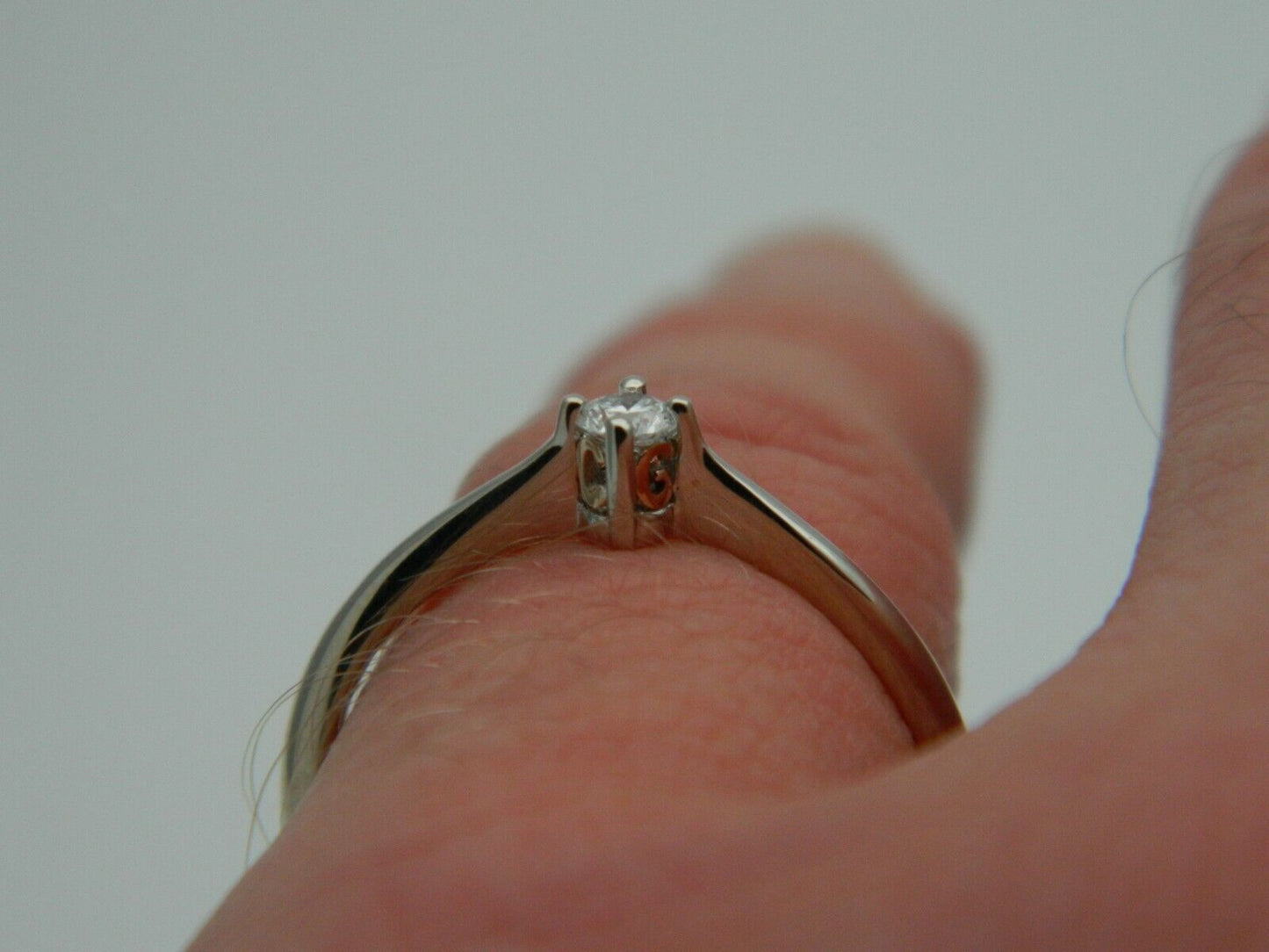 Clogau 9ct White & Rose Gold 10pt Diamond Engagement Ring size M, P or S