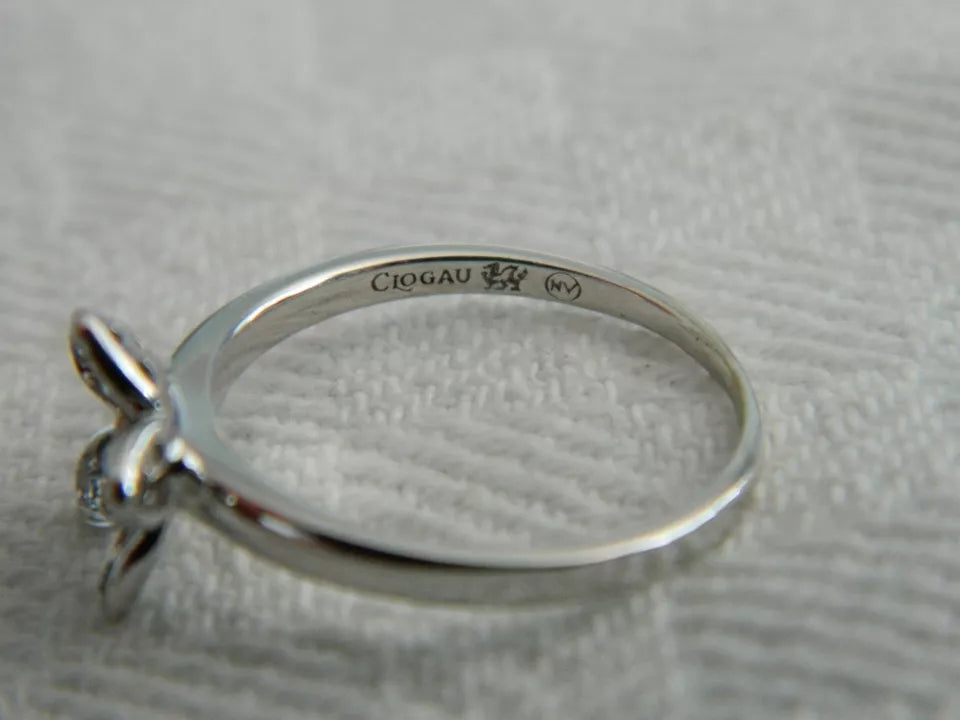 Clogau Sterling Silver & 9ct Rose Gold Forget Me Not Topaz Ring size K