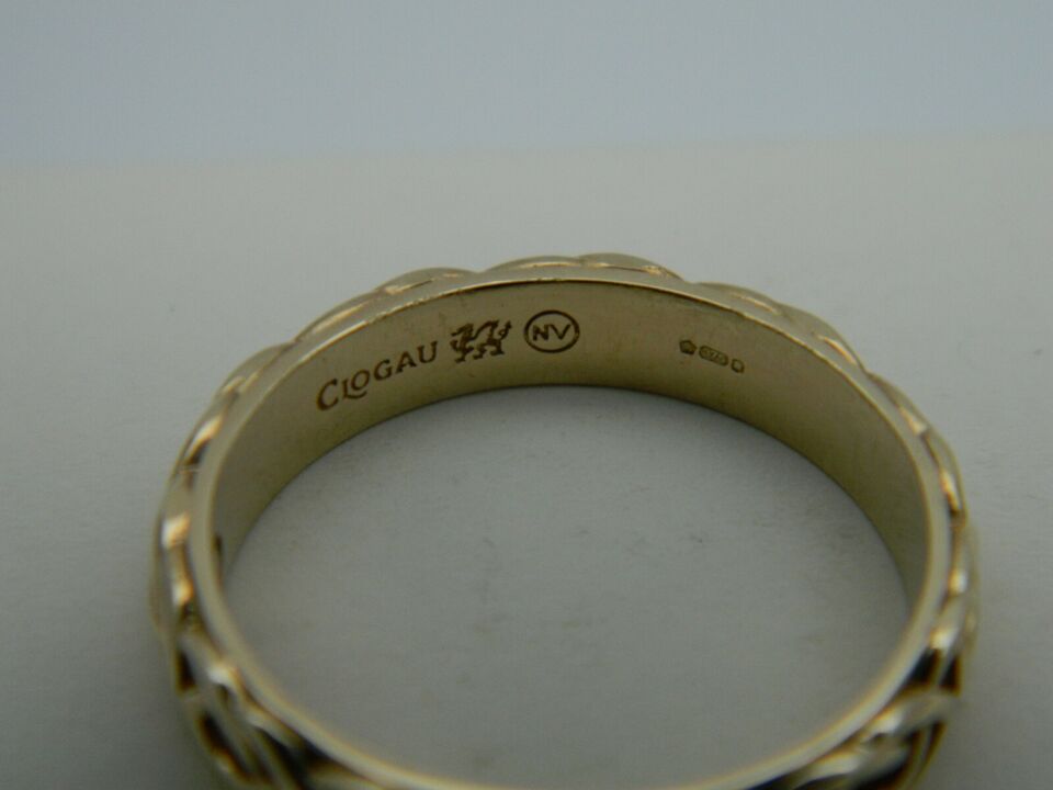 Clogau 9ct Yellow Gold 4mm Annwyl Celtic Channel Ring RRP £590.00 size P