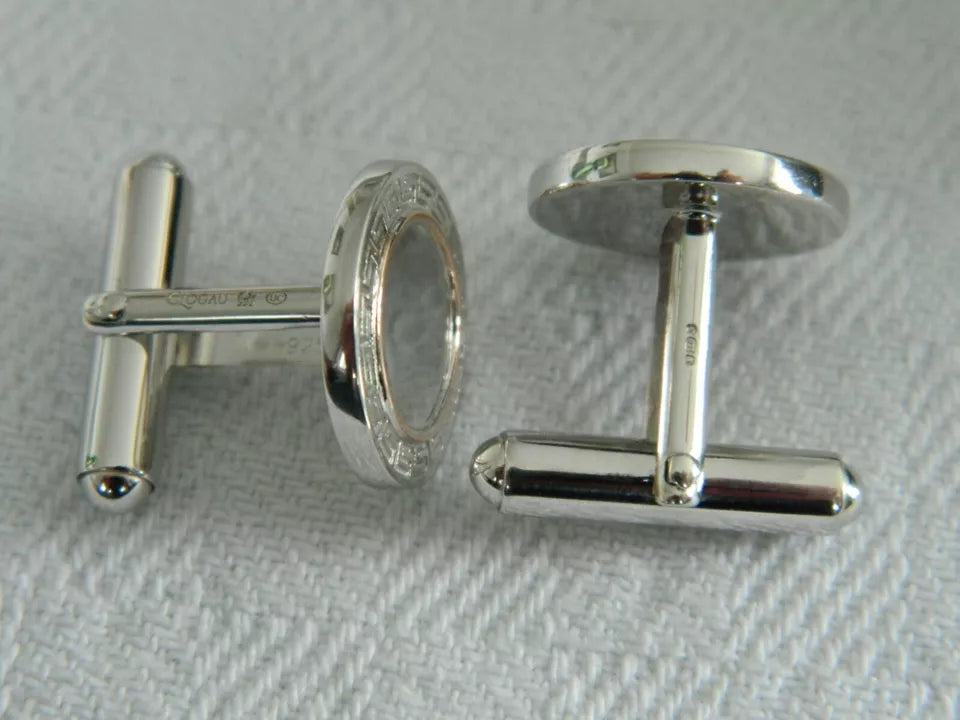 Clogau Sterling Silver & 9ct Rose Gold Meander Cufflinks (Slight second)