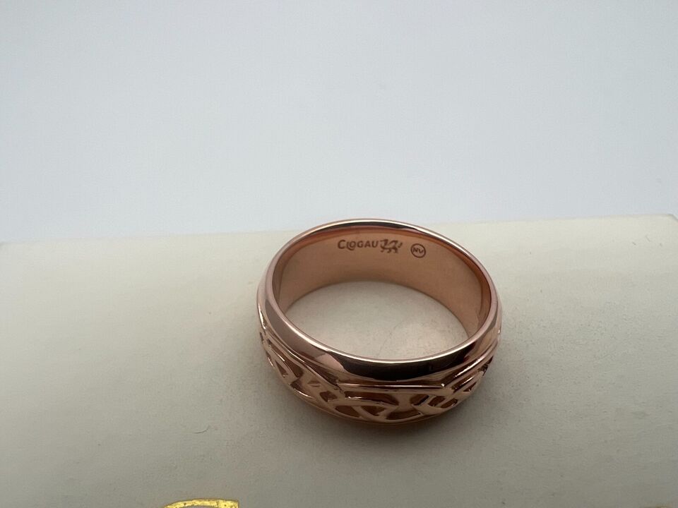 Clogau 9ct Rose Gold 8mm Annwyl Celtic Band Ring size P
