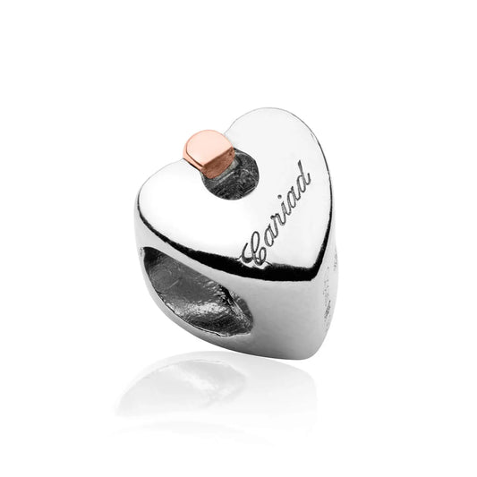 Clogau Sterling Silver & 9ct Rose Gold Cariad Bead Charm