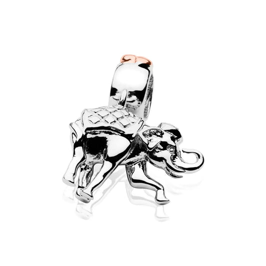 Clogau Sterling Silver & 9ct Rose Gold Indian Elephant Bead Charm