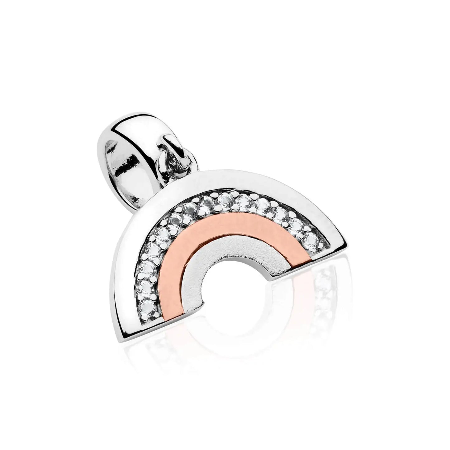 Clogau Sterling Silver & 9ct Rose Gold Enfys Bach (Little Rainbow) Topaz Bead Charm