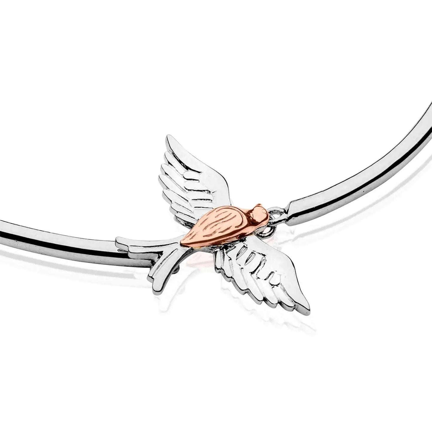 Clogau Sterling Silver & 9ct Rose Gold Red Kite Banglet