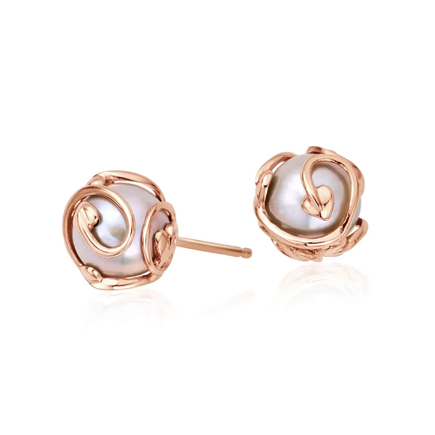 Clogau 9ct Rose Gold Tree of Life Pearl Stud Earrings