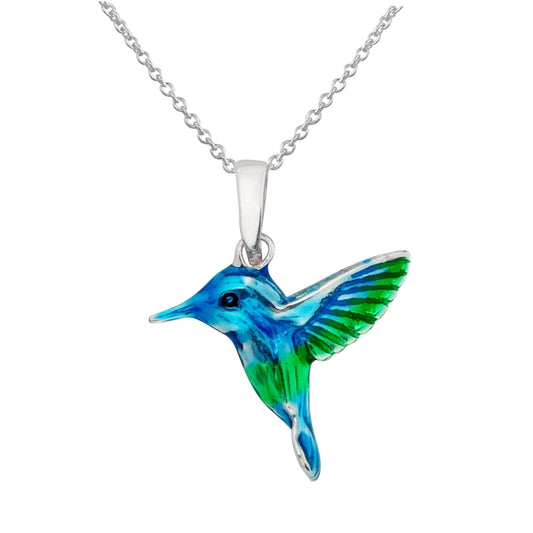 Sterling Silver Hummingbird Pendant & Chain