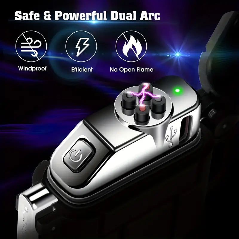 Rechargeable Electric Plasma Dual Arc Lighter