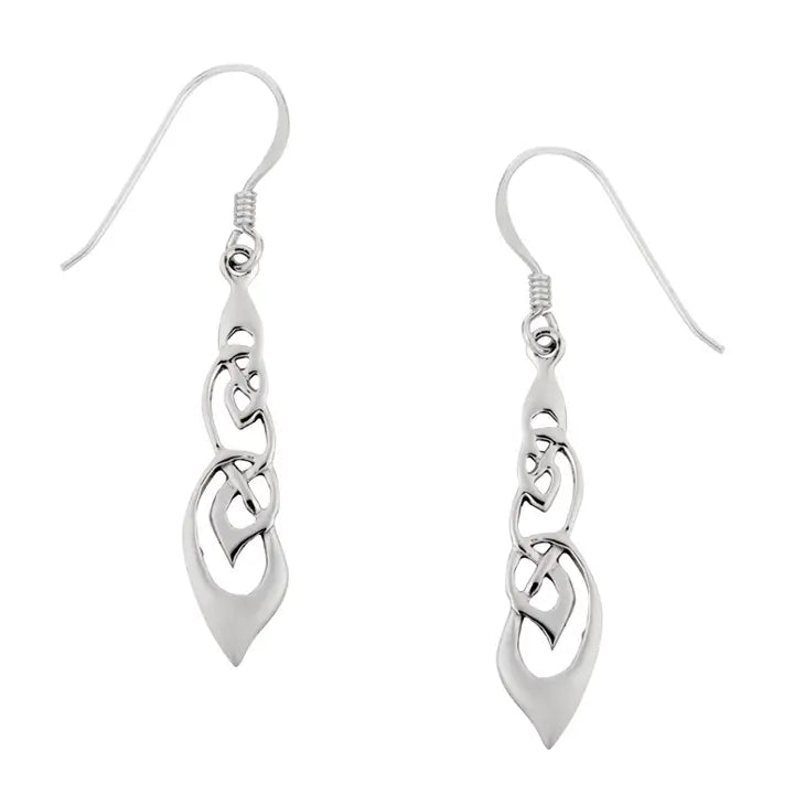 Sterling Silver Celtic Knot Drop Earrings