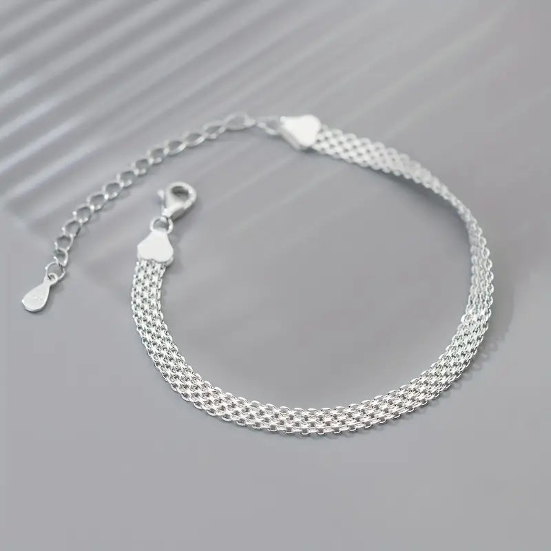 Sterling Silver 5mm Mesh Chain Bracelet