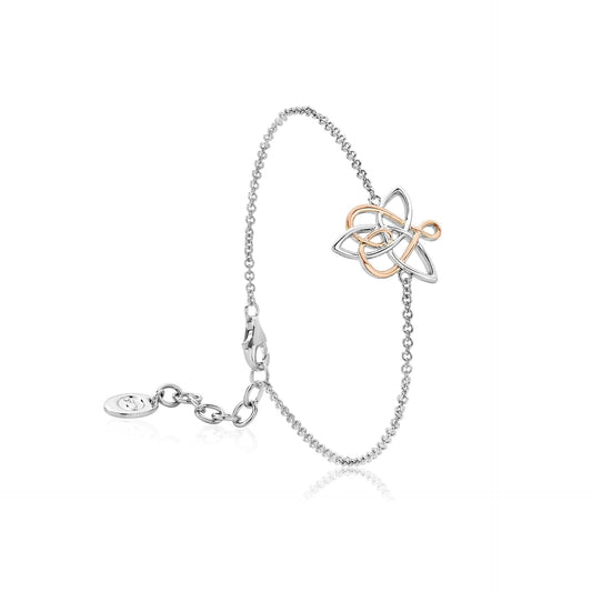 Clogau Sterling Silver & 9ct Rose Gold Fairies of the Mine Bracelet