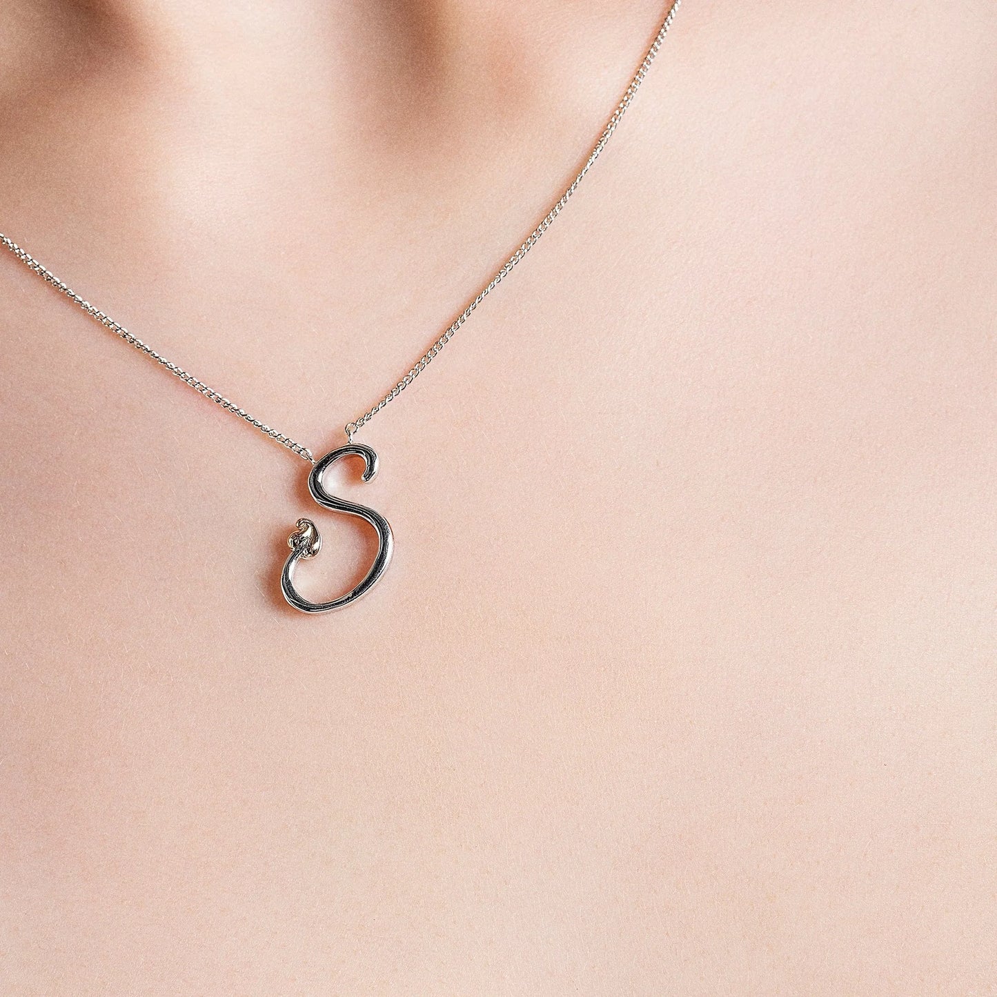 Clogau Sterling Silver & 9ct Rose Gold Tree of Life Letter S Necklace RRP £179.00