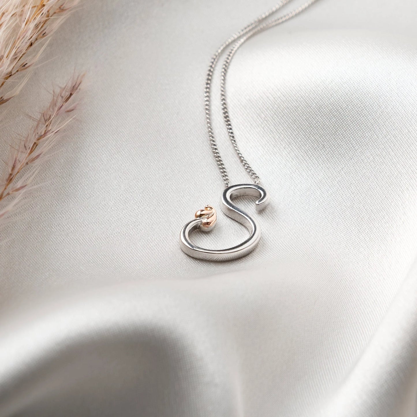 Clogau Sterling Silver & 9ct Rose Gold Tree of Life Letter S Necklace RRP £179.00
