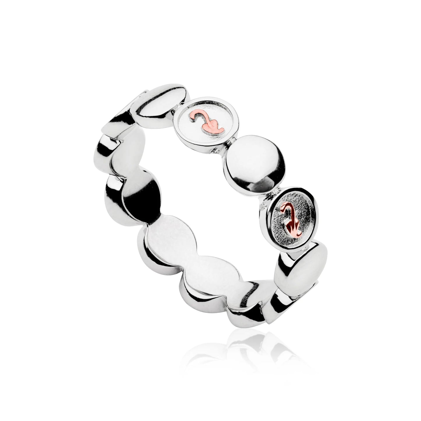 Clogau Sterling Silver & 9ct Rose Gold Tree of life Insignia Capstone Ring size L, Q or S