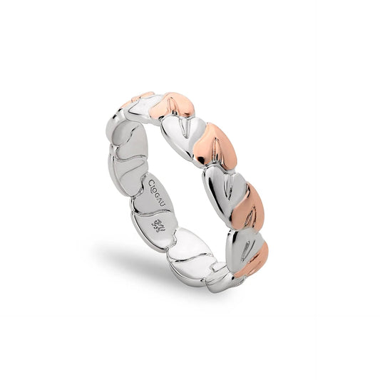 Clogau Sterling Silver & 9ct Rose Gold Tree of Life Two Tone Ring RRP £209.00 size K or P
