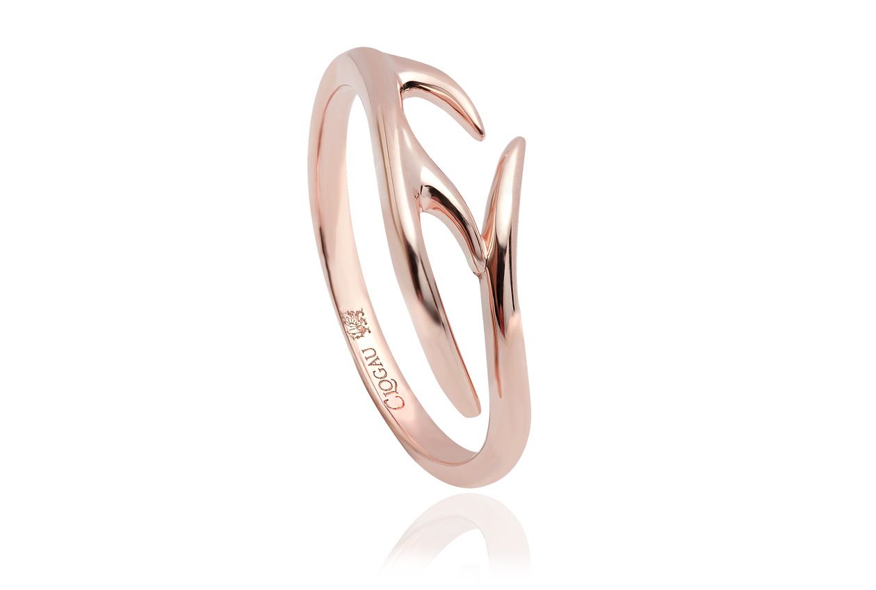 Clogau 9ct Rose Gold Red Hart Ring