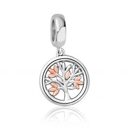 Clogau Sterling Silver & 9ct Rose Gold Tree of Life Bead Charm