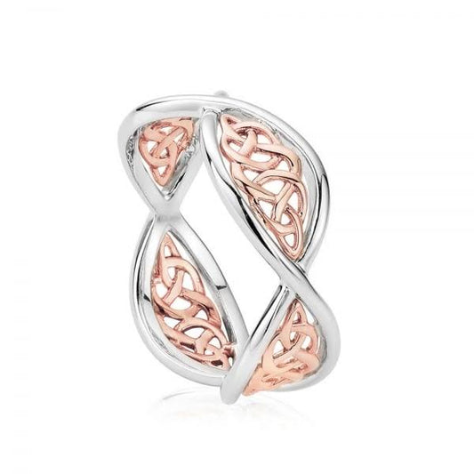 Clogau Sterling Silver & 9ct Rose Gold Welsh Royalty Ring