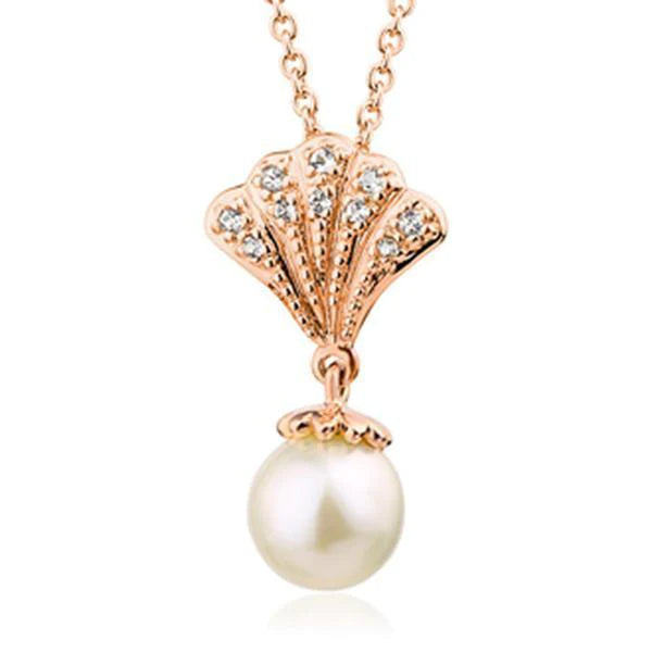 Clogau 9ct Rose Gold Windsor Pearl & Topaz Pendant