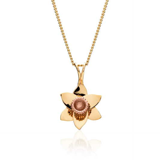 Clogau 9ct Yellow & Rose Gold Daffodil Pendant