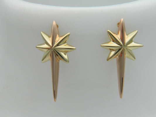 Clogau 9ct Yellow & Rose Gold Seren Star Stud Earrings