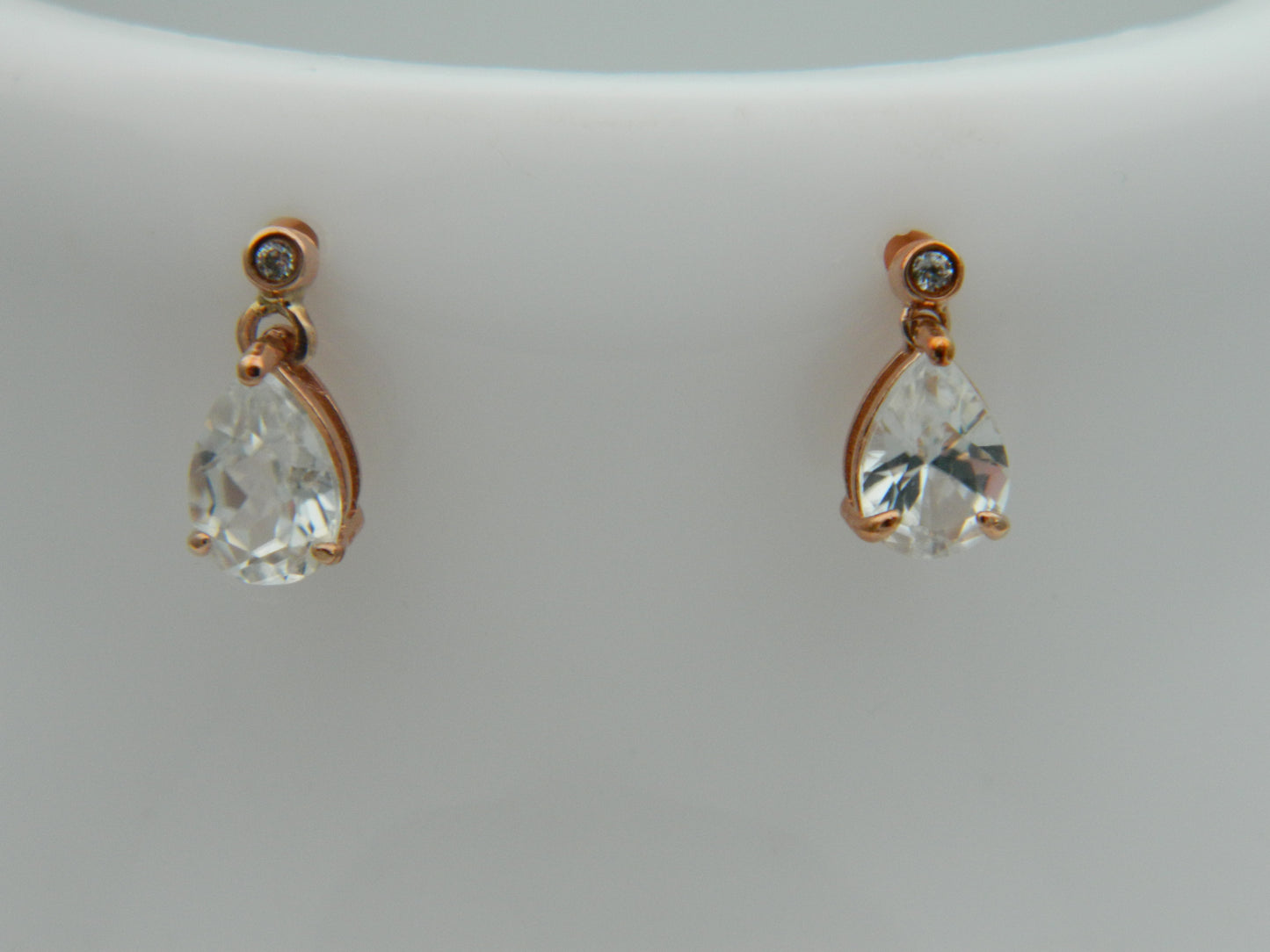 Clogau 9ct Rose Gold Fairy Zircon Drop Earrings