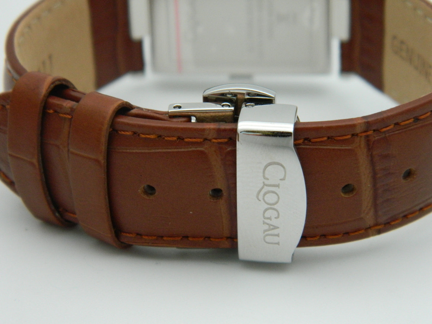 Clogau Men's Timeless Stainless Steel Wrist Watch With Brown Leather Strap