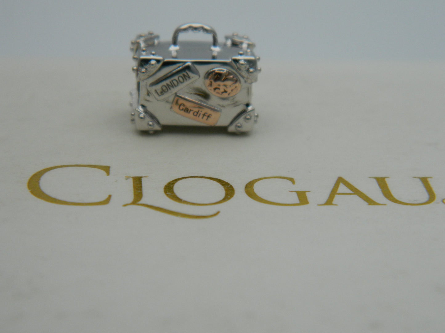 Clogau Sterling Silver & 9ct Rose Gold Suitcase Bead Charm