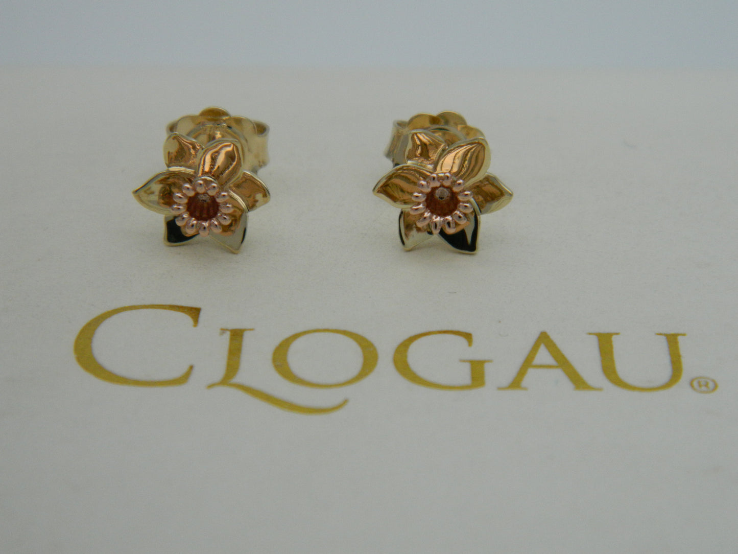 Clogau 9ct Yellow & Rose Gold Daffodil Stud Earrings